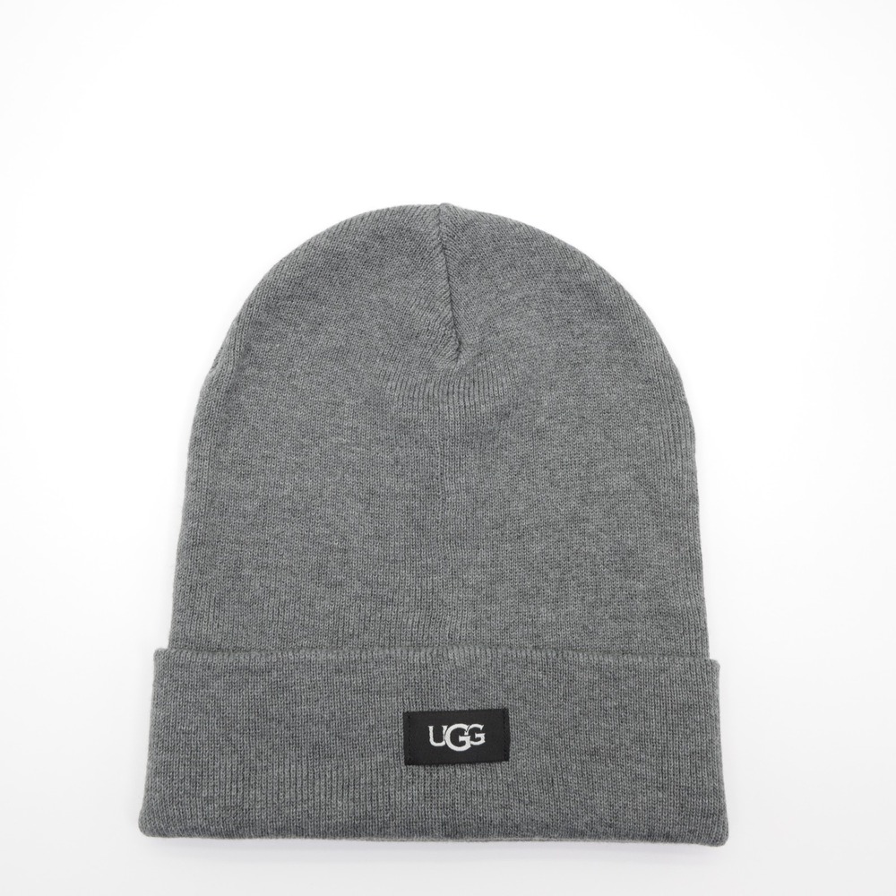 UGG Women's Oversize Ribbed Knit Cuff Beanie Gray One Size